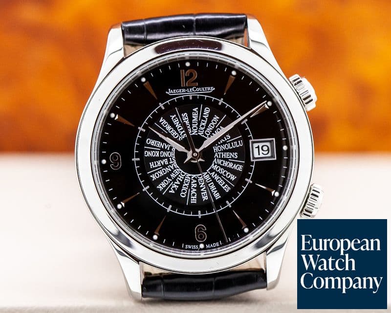 Image of Jaeger LeCoultre Master Memovox International SS Black Dial Limited 