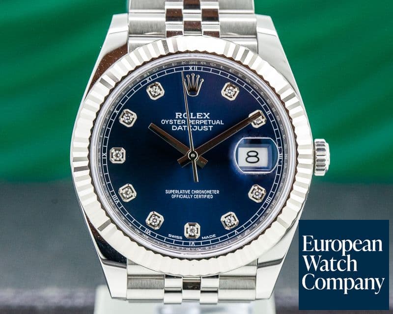 Image of Rolex Datejust 41 Blue Dial DIAMONDS 