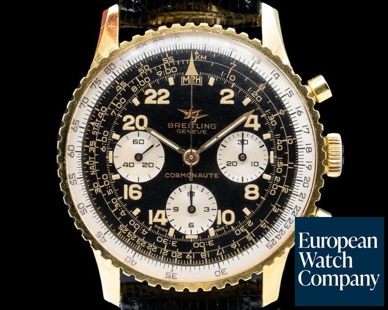 Image of Breitling Vintage Navitimer Cosmonaute Gold Plated Circa 1972 ORIGINAL BOX + PAPER