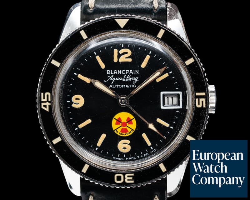 Image of Blancpain Vintage Fifty Fathoms Aqualung NO RADIATION Circa 1966 36MM
