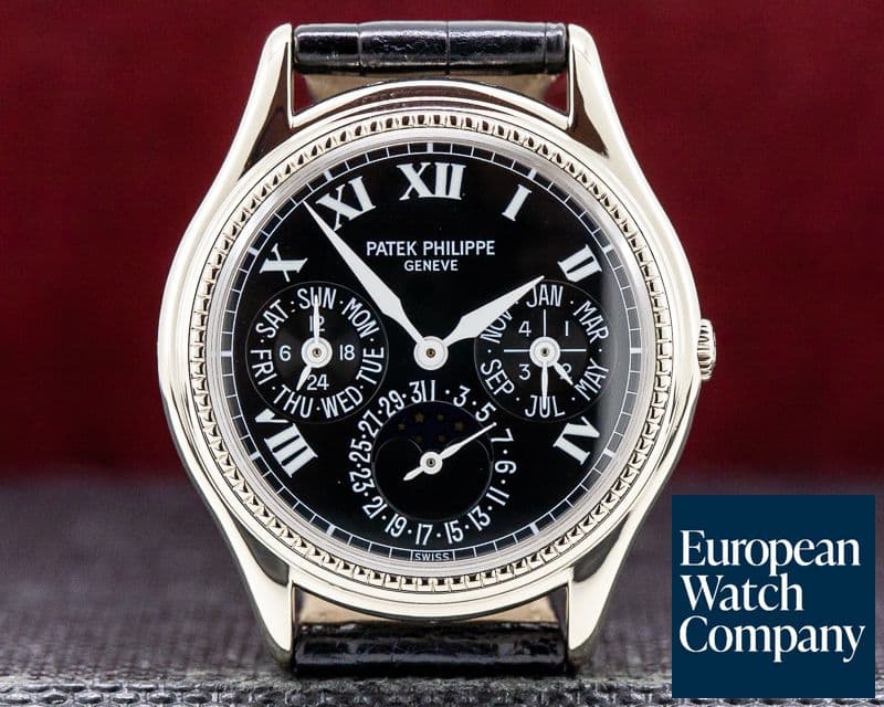 Image of Patek Philippe Perpetual Calendar 18K White Gold / Black Roman Dial Limited