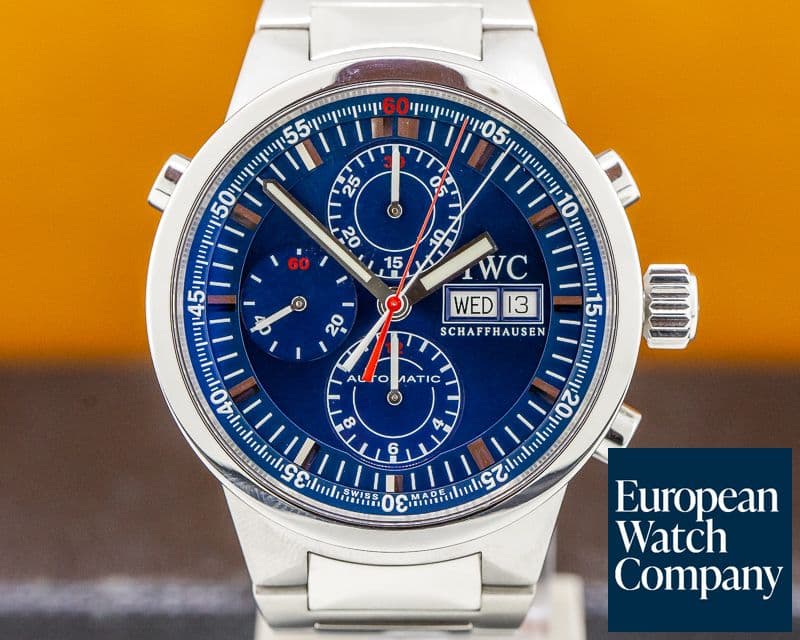 Image of IWC GST Split Second Chronograph SS Blue Dial 