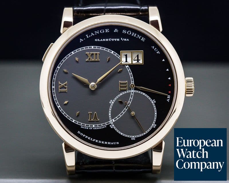 Image of A. Lange and Sohne Grand Lange 1 18K Rose Gold Black Dial