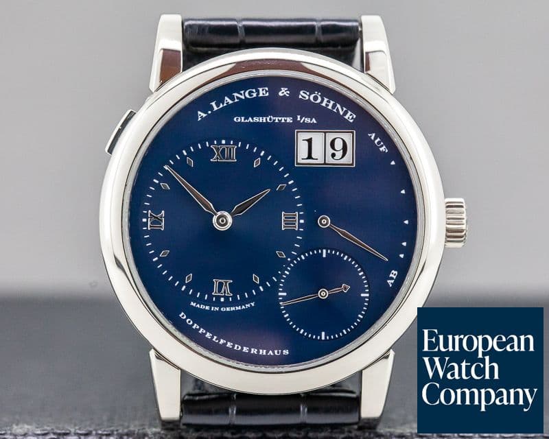 Image of A. Lange and Sohne Lange 1 Blue Dial 18k White Gold