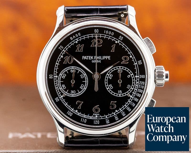 Image of Patek Philippe Split Second Platinum Black Enamel Dial 