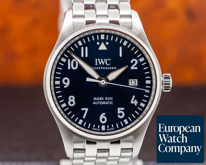 Image of IWC Mark XVIII Le Petite Prince Blue Dial SS