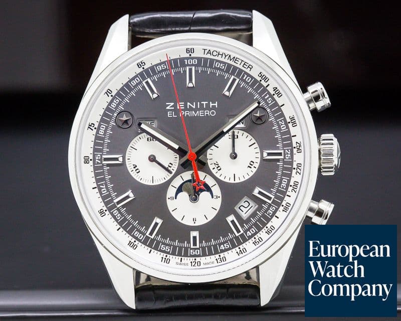 Image of Zenith El Primero 410 Complete Calendar Automatic Grey Dial SS 