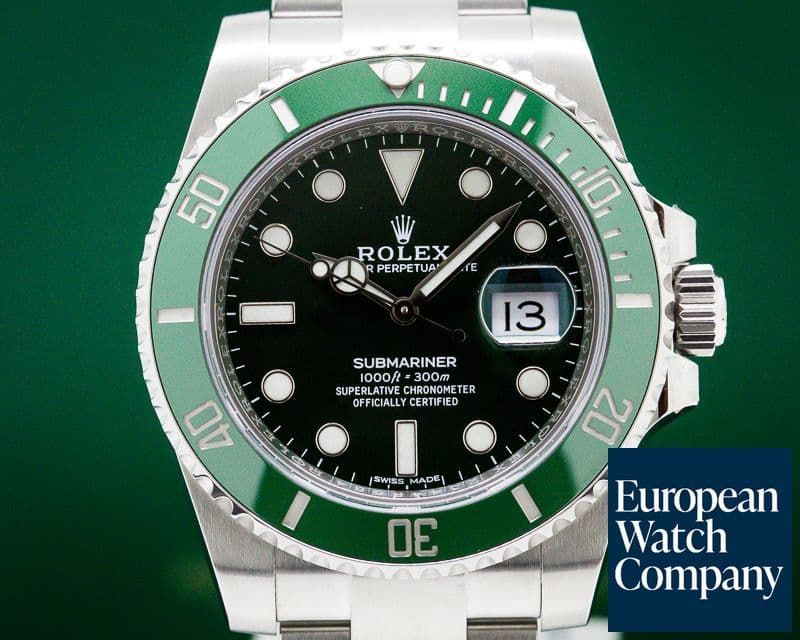 Image of Rolex Submariner Green Ceramic Bezel Green Dial SS 