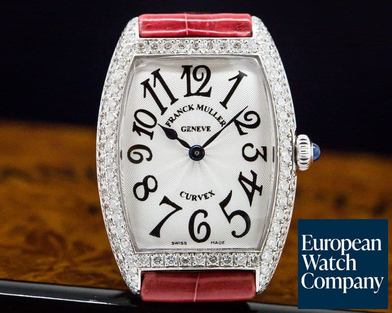 Image of Franck Muller Cintree Curvex WG Quartz "Sunset" Diamonds