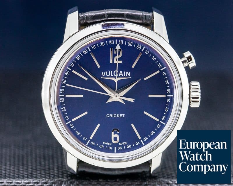 Image of Vulcain 50's President Alarm Steel Blue Dial 39MM 