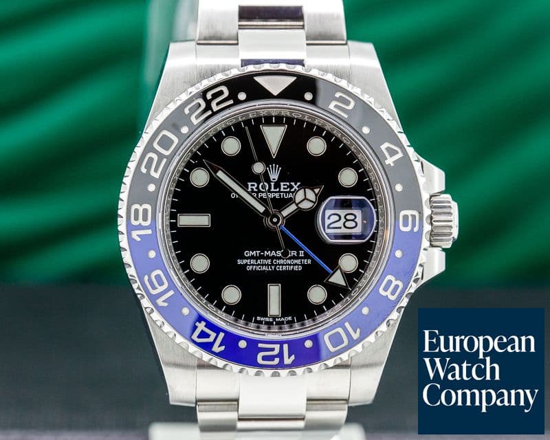 Image of Rolex GMT Master II Ceramic Black & Blue "Batman" SS 