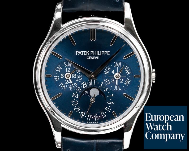 Image of Patek Philippe Perpetual Calendar Platinum Blue Dial 5140