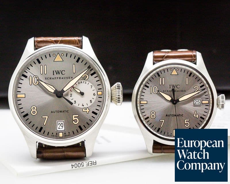 Image of IWC Father & Son Watch Set Big Pilot Platinum, Mark XVI SS COMPLETE 