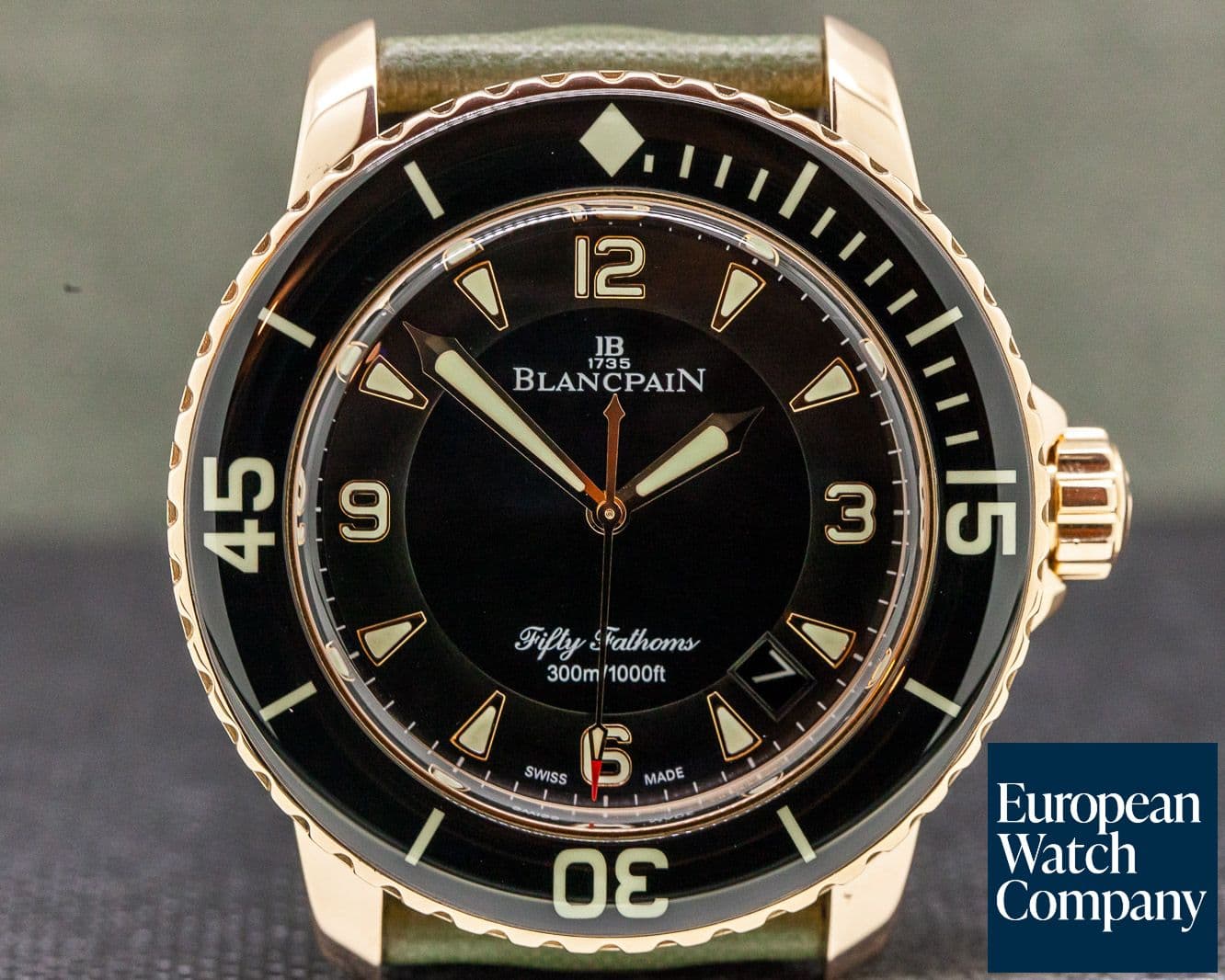 Image of Blancpain Fifty Fathoms 18K Rose Gold / Kevlar 