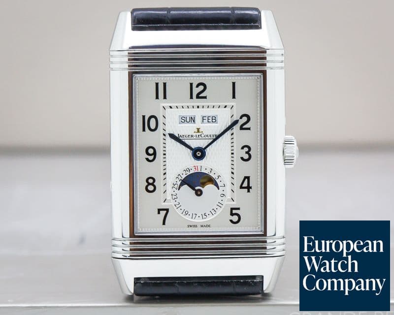 Image of Jaeger LeCoultre Reverso Grande Calendar SS Silver Dial 