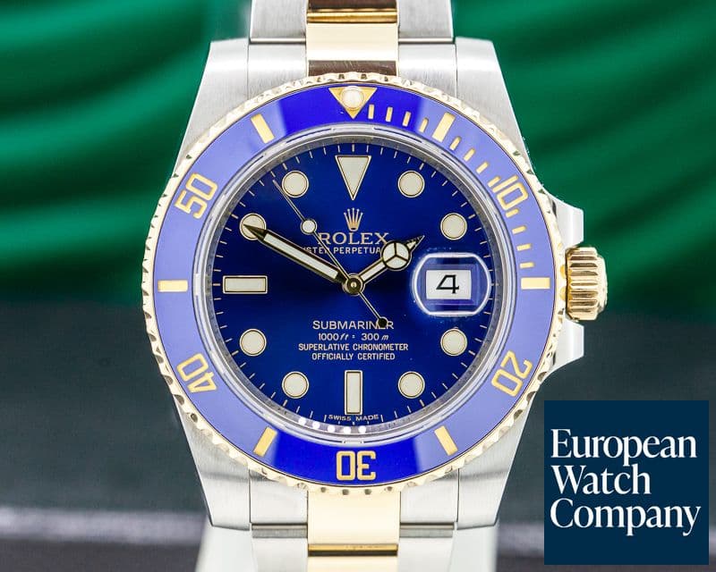 Image of Rolex Submariner Ceramic Blue Dial 18K / SS 