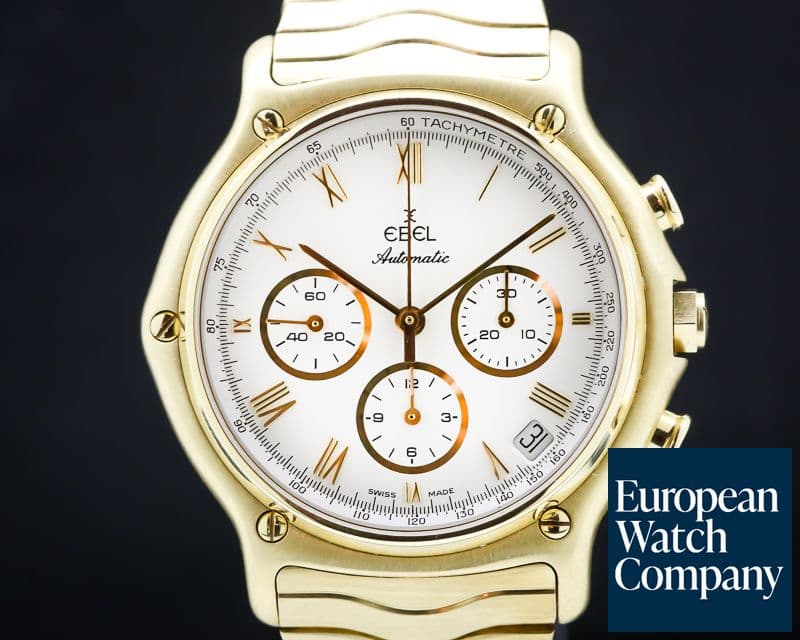 Image of Ebel Classic Sports Wave 18K Yellow Gold 