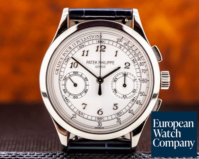Image of Patek Philippe Chronograph 18K White Gold / Silver Pulsation 