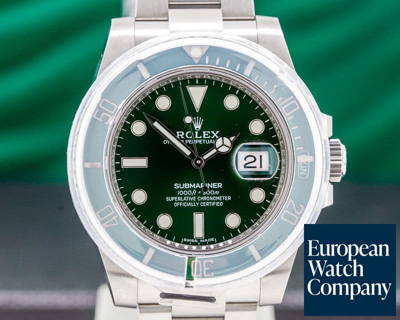Image of Rolex Submariner Green Ceramic Bezel Green Dial SS 