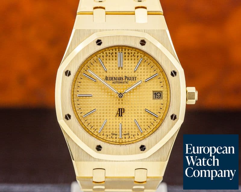 Image of Audemars Piguet Royal Oak Jumbo 15202 18K Yellow Gold / Gold Dial UNWORN