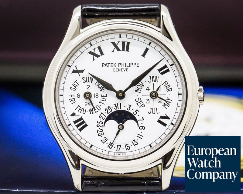 Image of Patek Philippe Perpetual Calendar White Dial Roman 18K White Gold RARE