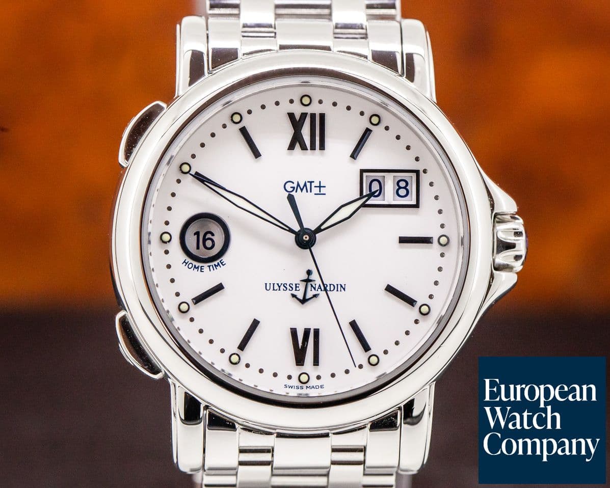 Image of Ulysse Nardin San Marco GMT White Dial SS Bracelet