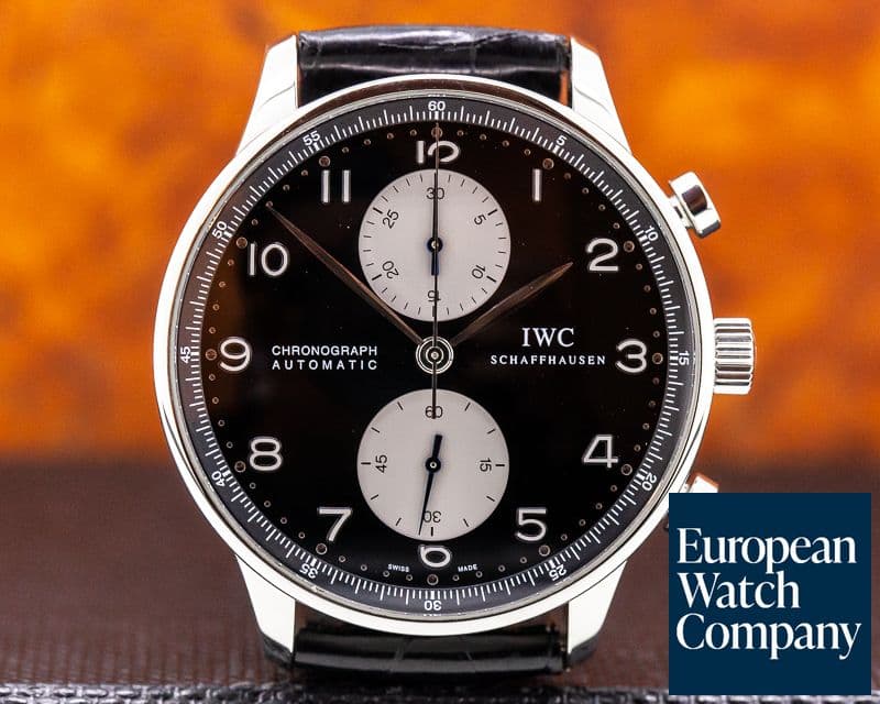 Image of IWC Portugieser Chronograph Black Panda Dial / SS