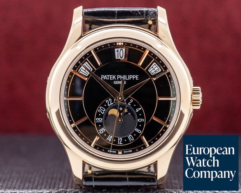 Image of Patek Philippe Annual Calendar Black Dial 18k Rose Gold 

