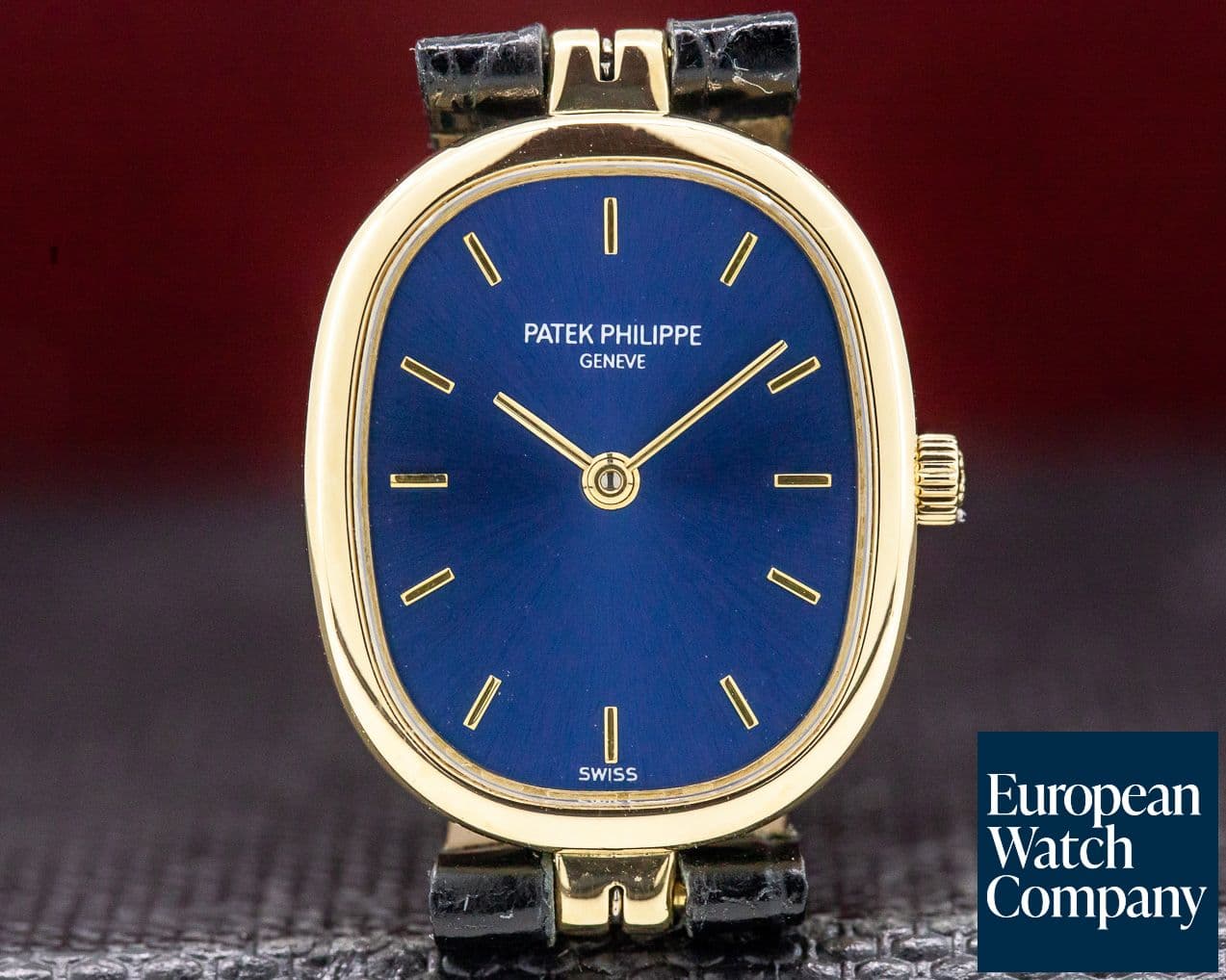 Image of Patek Philippe Ladies Golden Ellipse Blue Dial 18k Yellow Gold