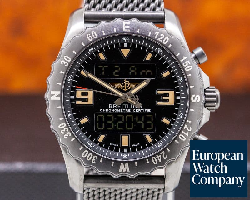 Image of Breitling Chronospace Military Quartz / Mesh Bracelet