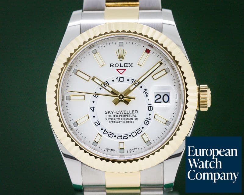 Image of Rolex Sky Dweller Steel & Yellow Gold White Dial UNWORN