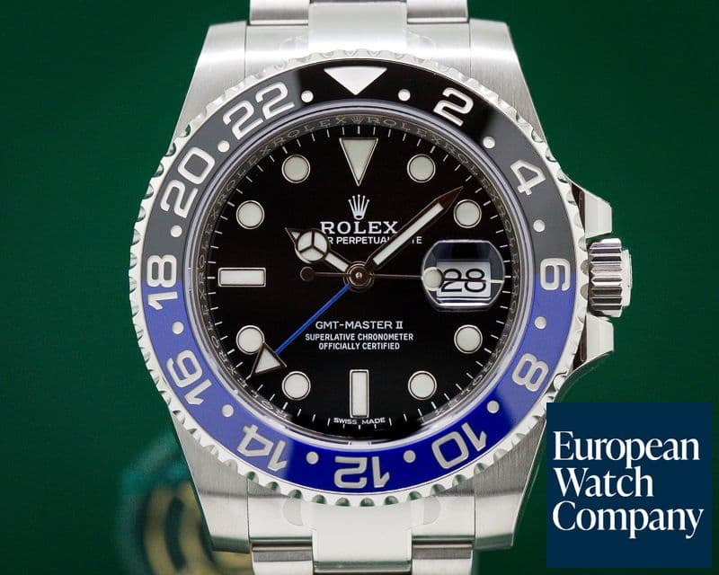 Image of Rolex GMT Master II Ceramic Black & Blue "Batman" SS UNWORN TAGGED AND STICKER