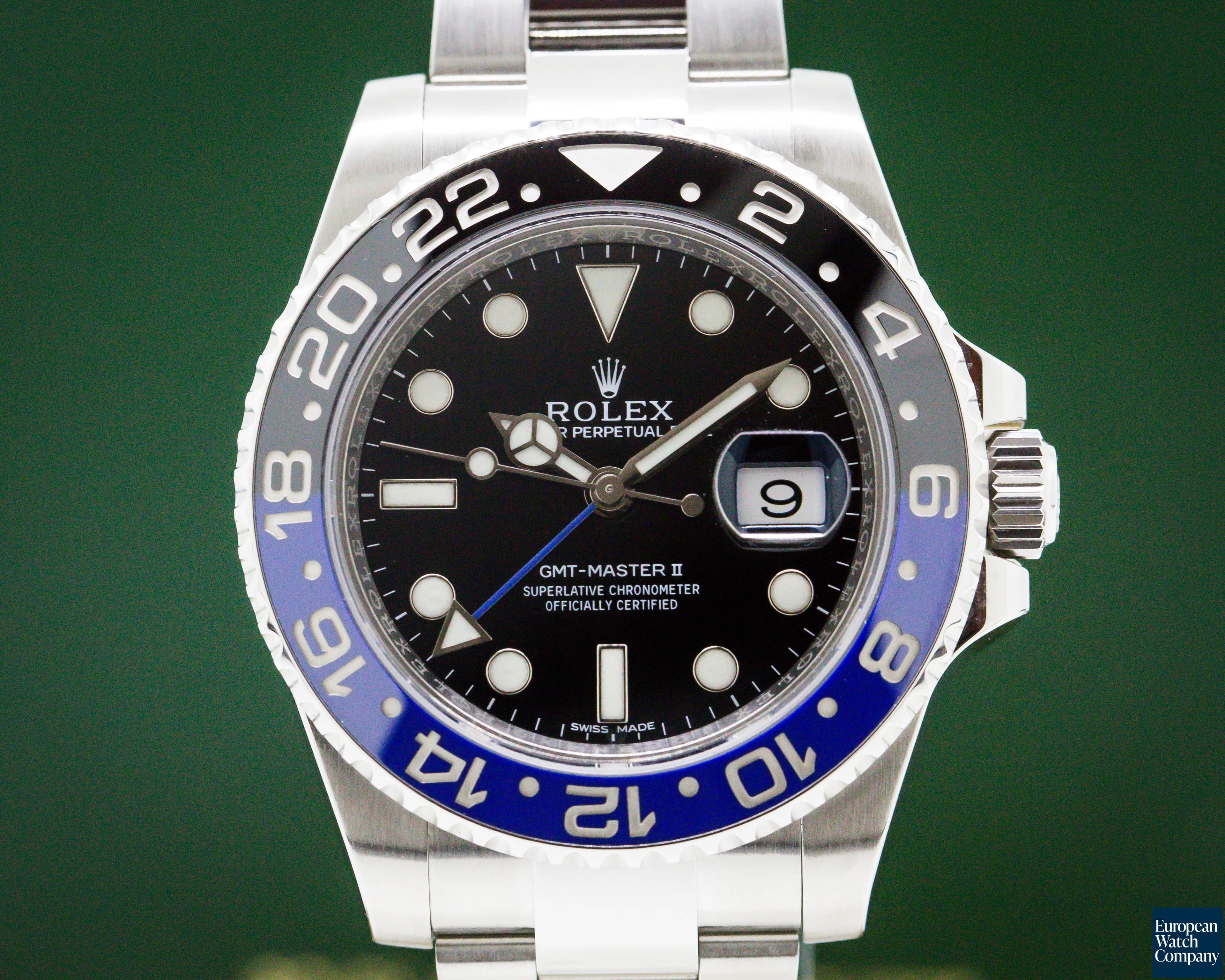 Image of Rolex GMT Master II Ceramic Black & Blue "Batman" SS 