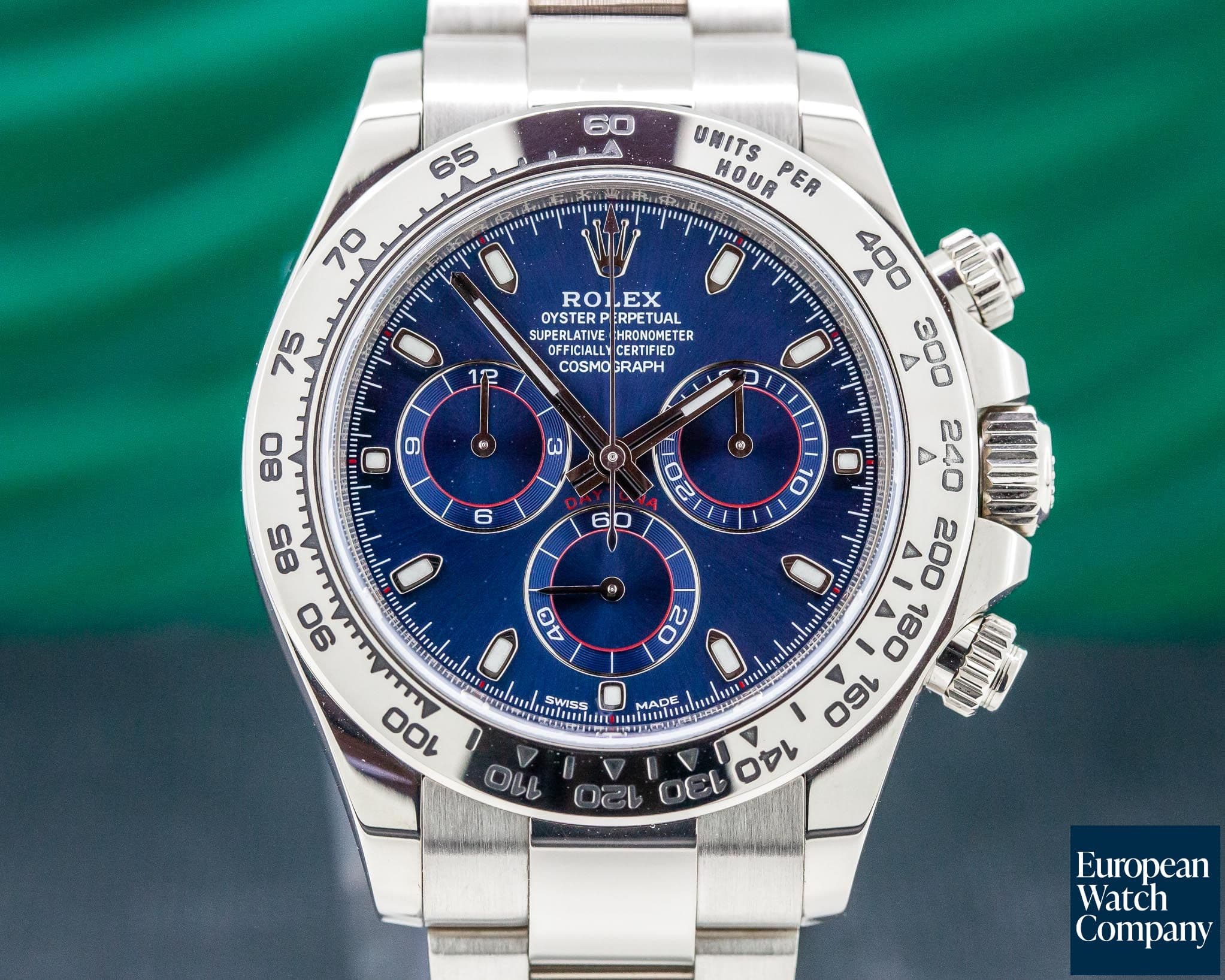 Image of Rolex Daytona Blue Dial 18K White Gold 