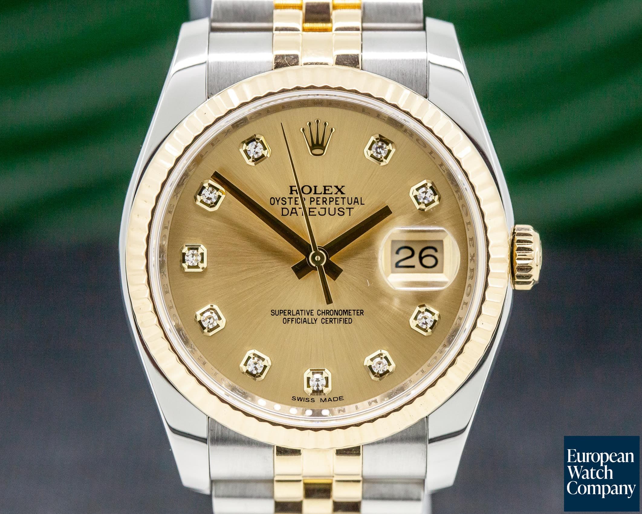 Image of Rolex Datejust Champagne Diamond Dial 18K / SS