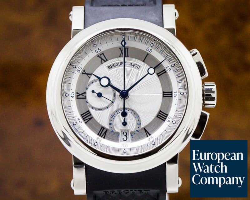 Image of Breguet Marine Chronograph 18K White Gold / Rubber