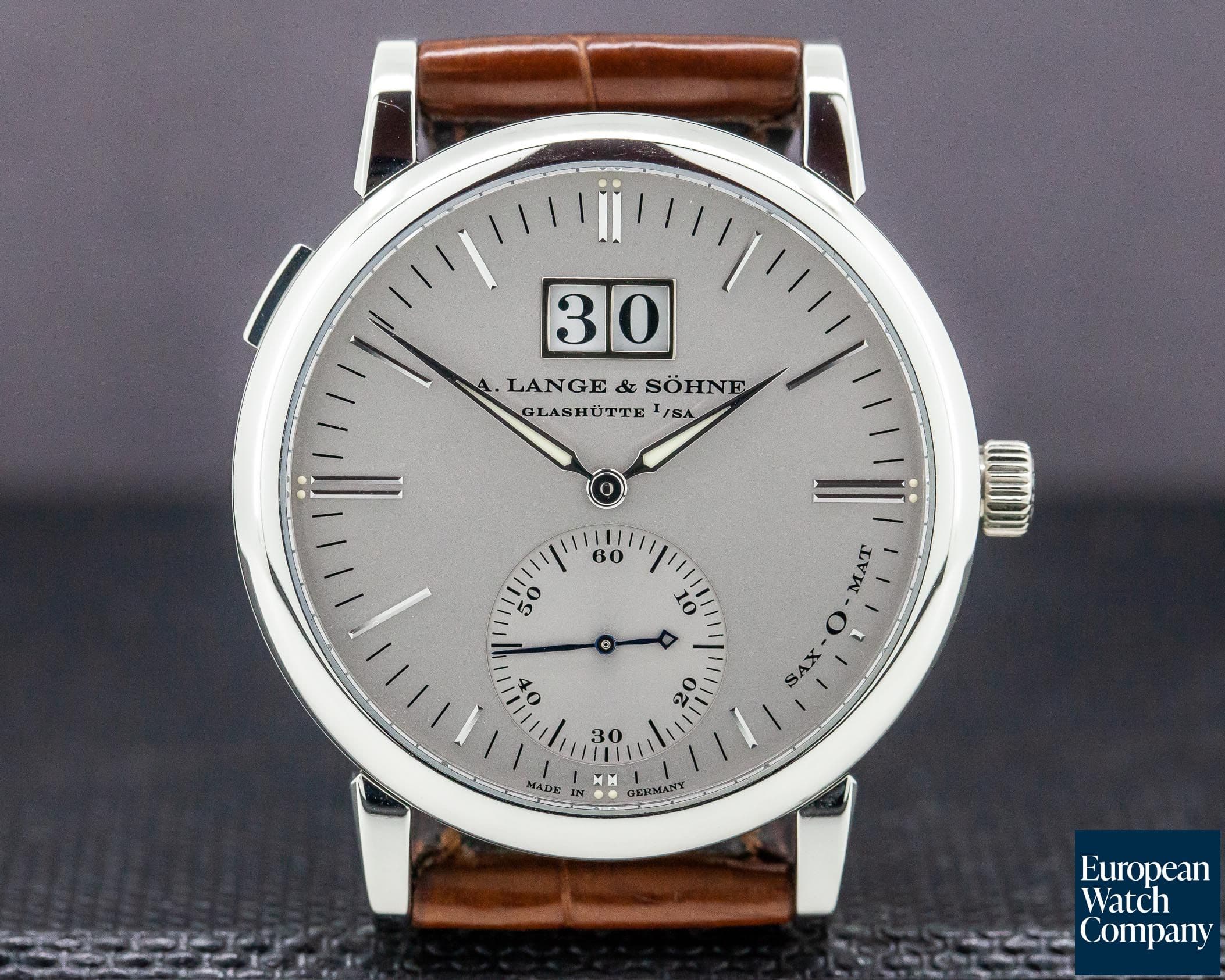 Image of A. Lange and Sohne Langematik Sax-O-Mat Big Date Automatic Platinum 