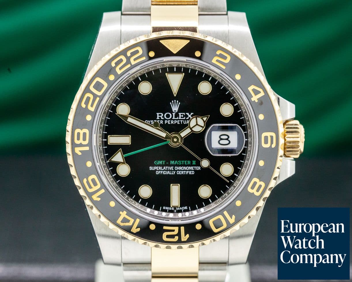 Image of Rolex GMT Master II  SS / 18K Yellow Gold Black Dial DISCONTINUED