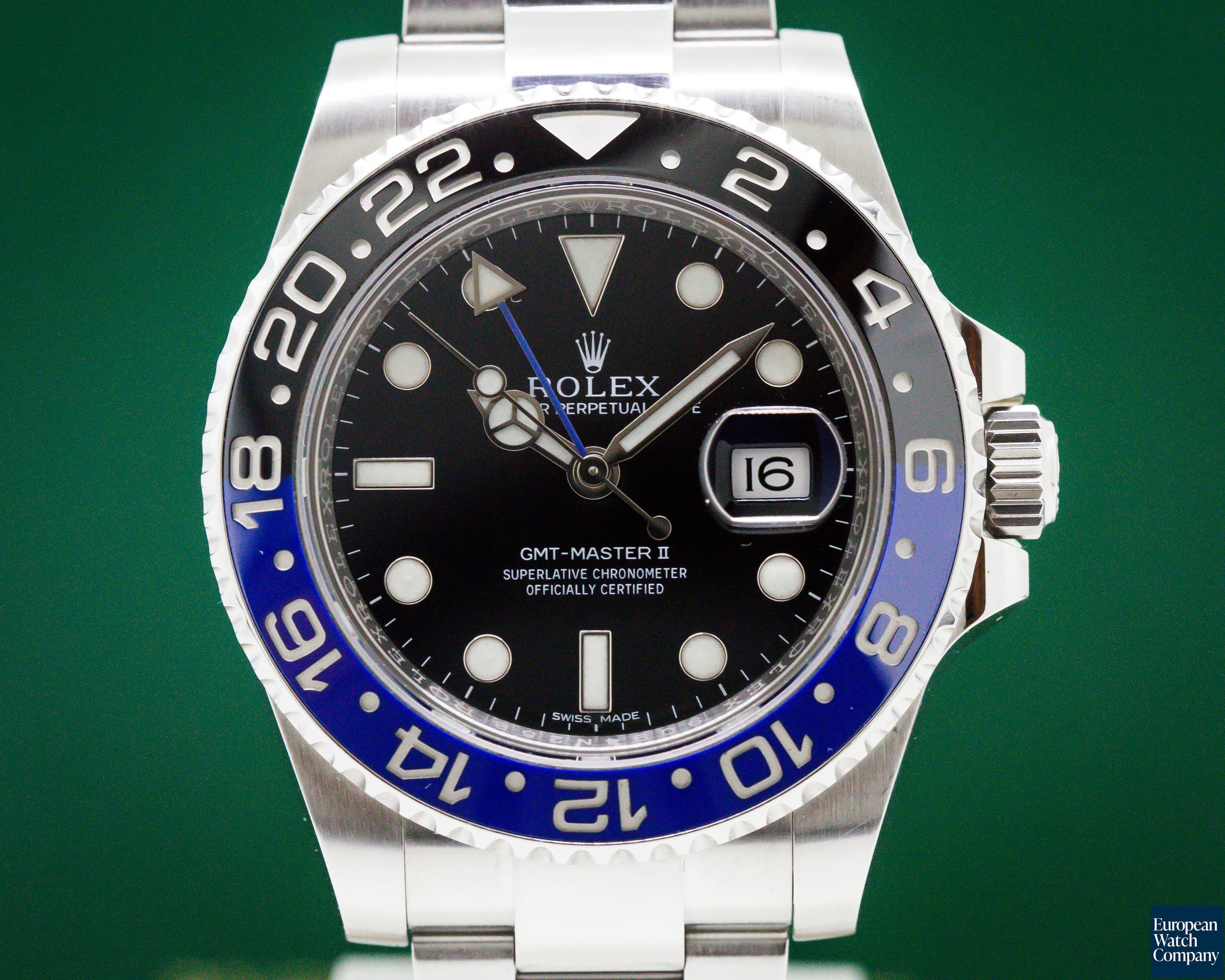Image of Rolex GMT Master II Ceramic Black & Blue "Batman" SS 