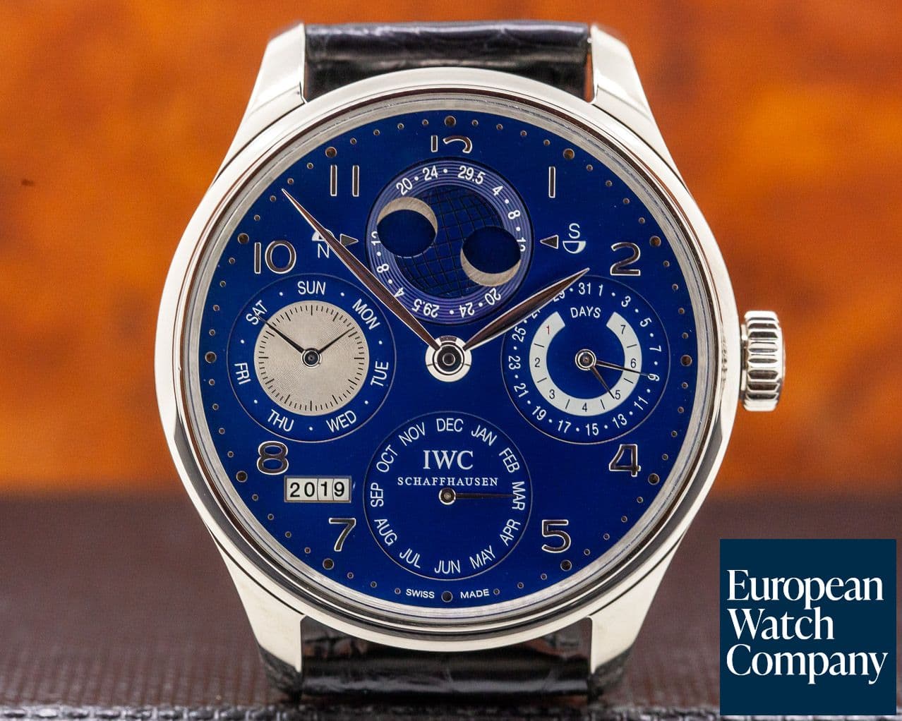Image of IWC Portuguese Perpetual Calendar Double Moon 18K White Gold 