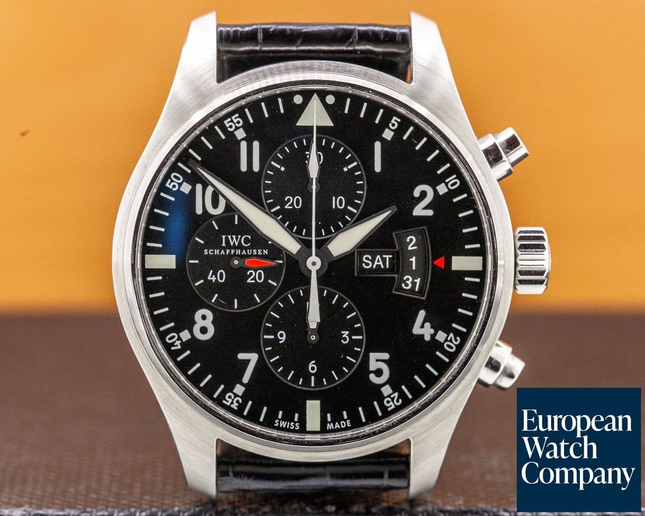 Image of IWC Pilot Chronograph SS Black Dial 43MM
