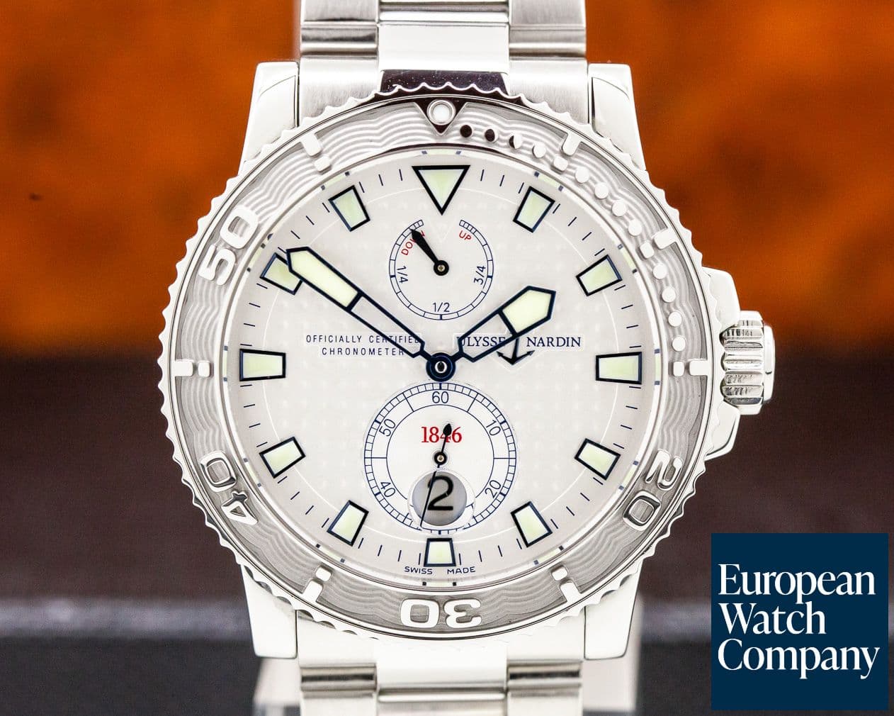 Image of Ulysse Nardin 263-33-7 Maxi Marine 1846 Diver Silver Dial SS 