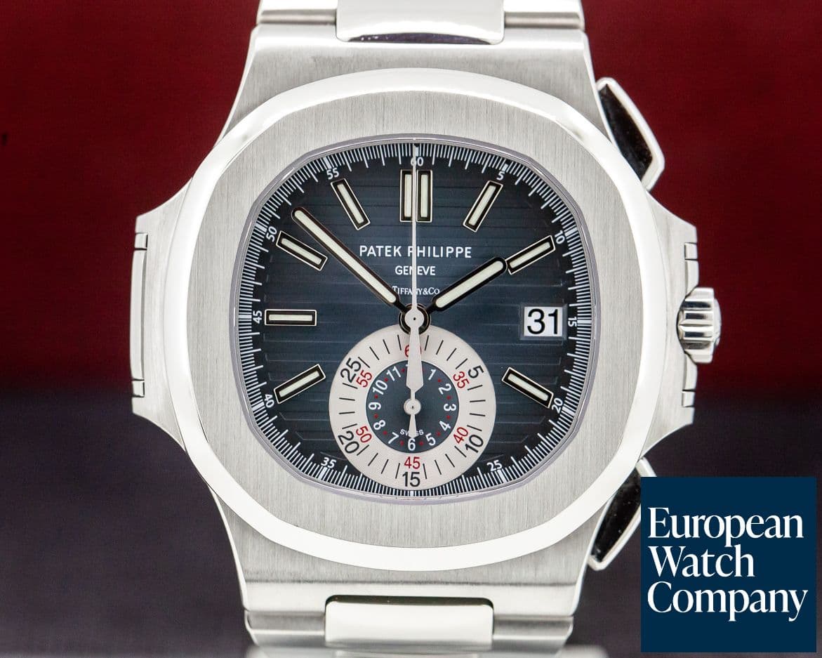 Image of Patek Philippe Nautilus Chronograph SS Blue Dial "TIFFANY & CO" 