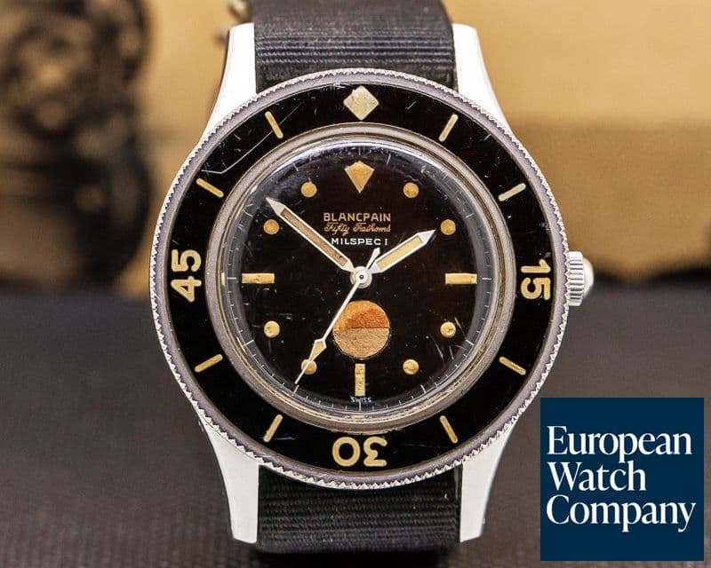 Image of Blancpain Fifty Fathoms Milspec 1 w/ US Navy Dive Logs Circa 1960