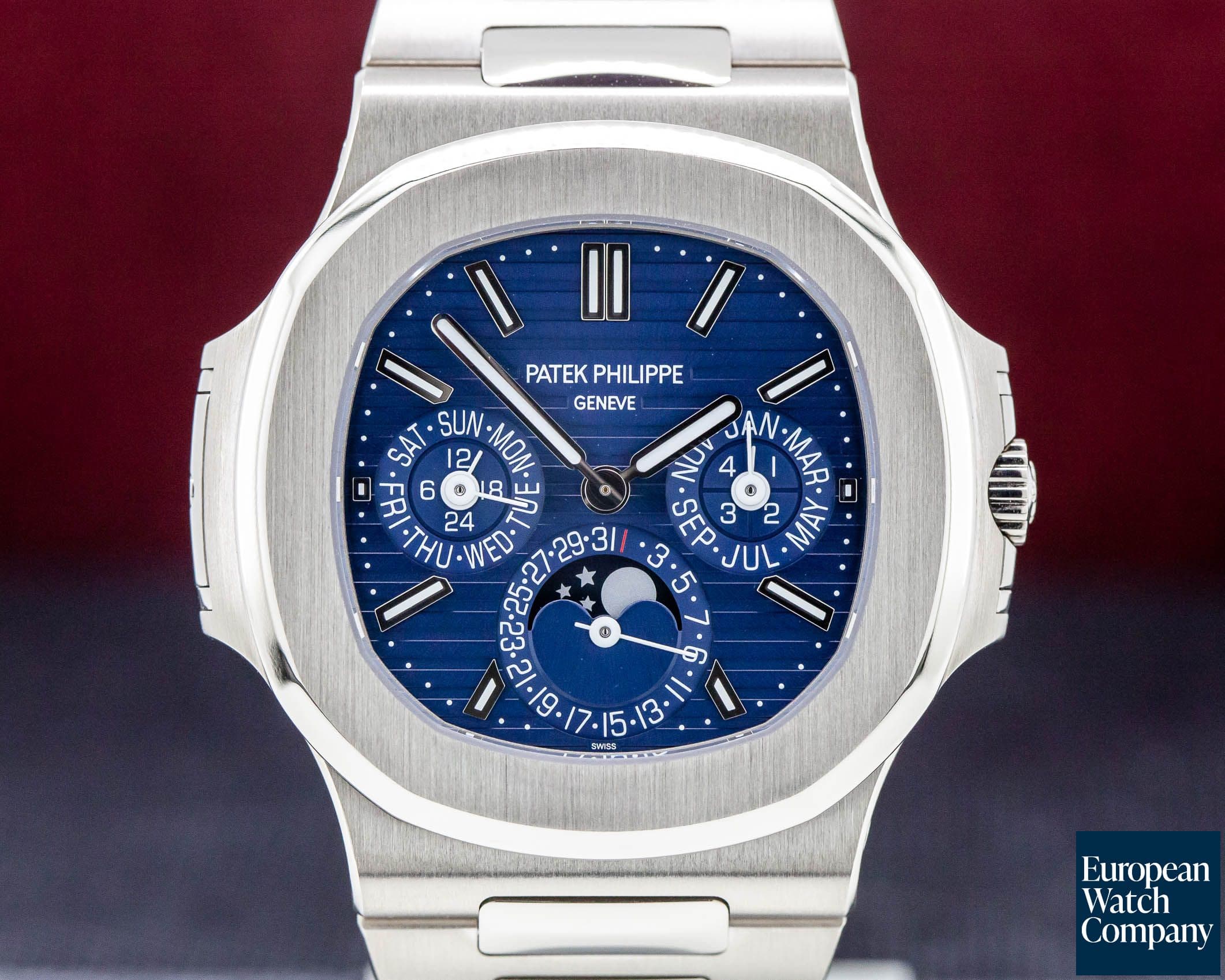 Image of Patek Philippe Nautilus 5740 Perpetual Calendar 18k White Gold Blue Dial UNWORN