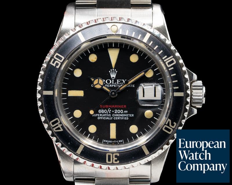 Image of Rolex Vintage RED Submariner MK VI Circa 1974