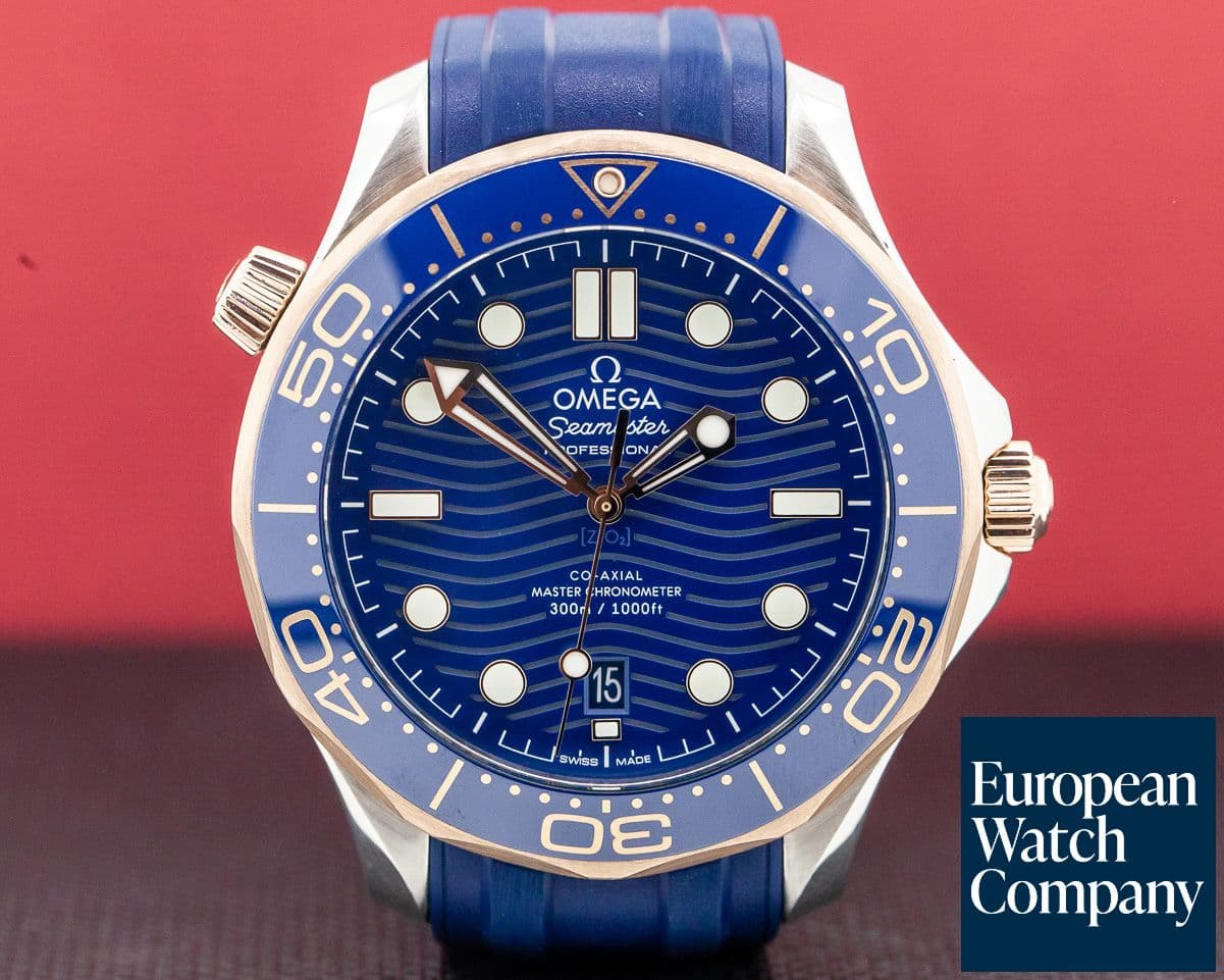Image of Omega Seamaster Diver 300M Steel and Rose Gold Co-Axial Master Chronometer