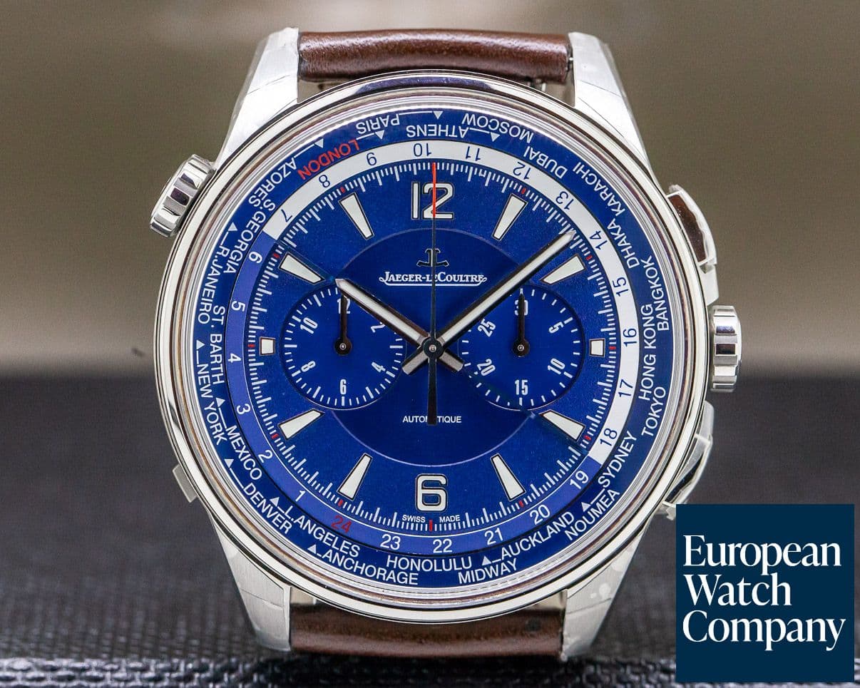 Image of Jaeger LeCoultre Polaris Chronograph WT Titanium Blue Dial UNWORN