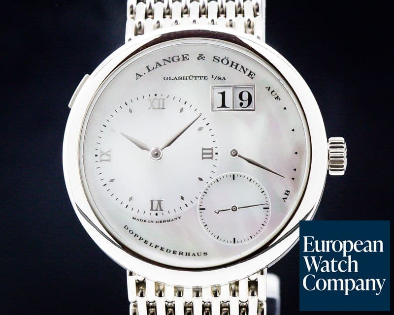 Image of A. Lange and Sohne Lange 1 MOP Dial 18k White Gold BRACELET RARE