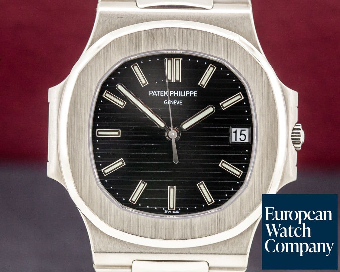 Image of Patek Philippe Nautilus 3711 18K White Gold Black Dial RARE 